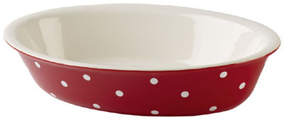 Dish oval with rim